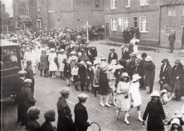 procession leaving grove road