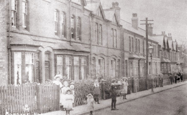ladies and children in their sunday best along salem road
