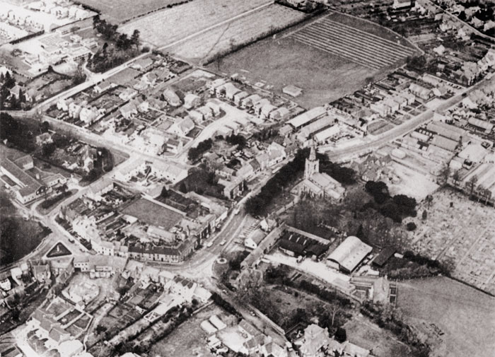 aerial photograph of burbage