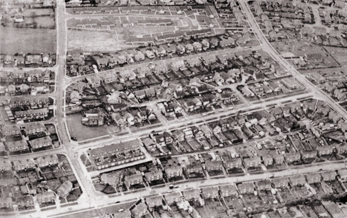 aerial photograph of burbage