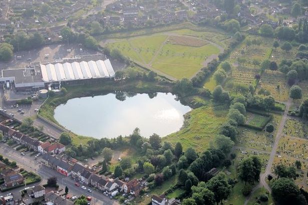Airel photo of the Big Pit in Hinckley