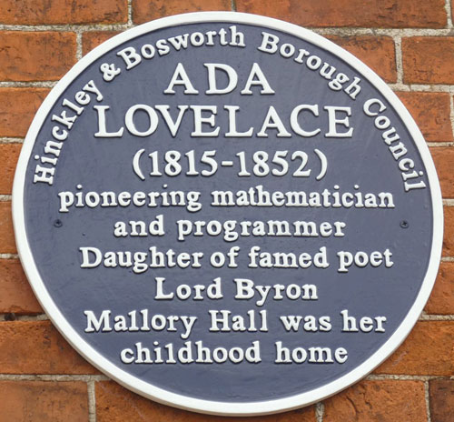 Blue Plaque for Ada Lovelace