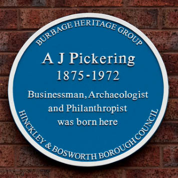 Blue Plaque for A.J. Pickering