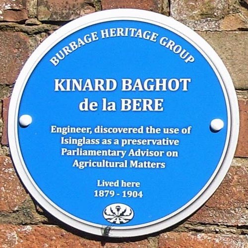 Blue Plaque for Kinard Baghot de la Bere