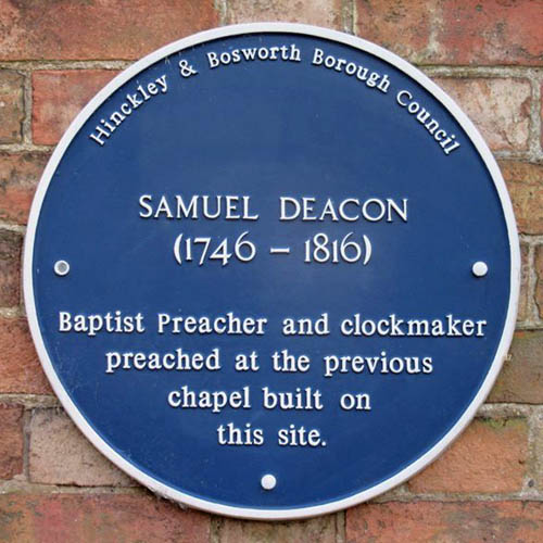 Blue Plaque for Samuel Deacon