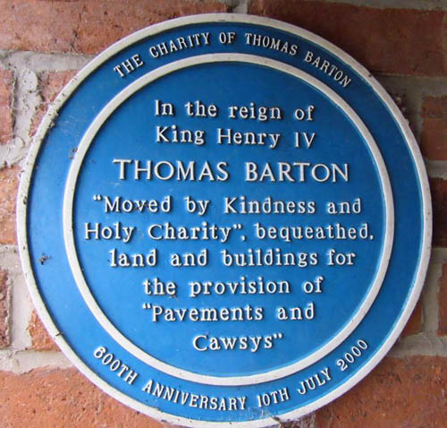 Blue Plaque for the Thomas Barton
