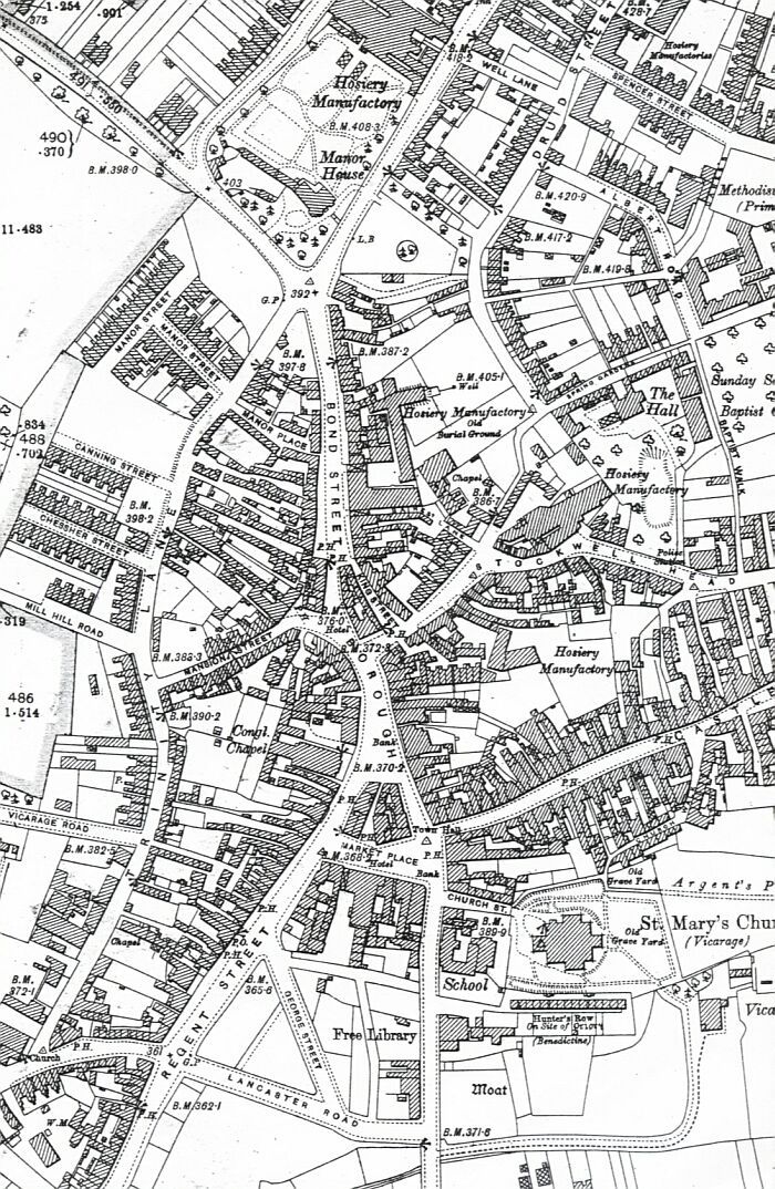 1903 Ordnance Survey Map of Hinckley