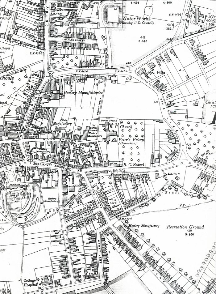 1903 Ordnance Survey Map of Hinckley