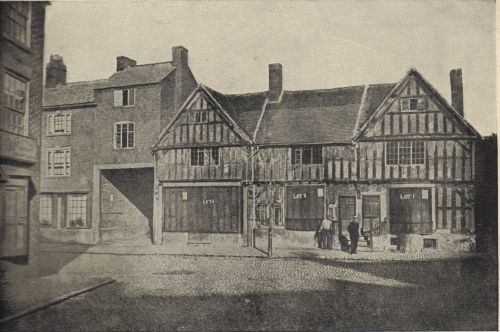 A fine sixteenth century timber-framed house, pulled down in 1866 to make way for the new Congregational Chapel