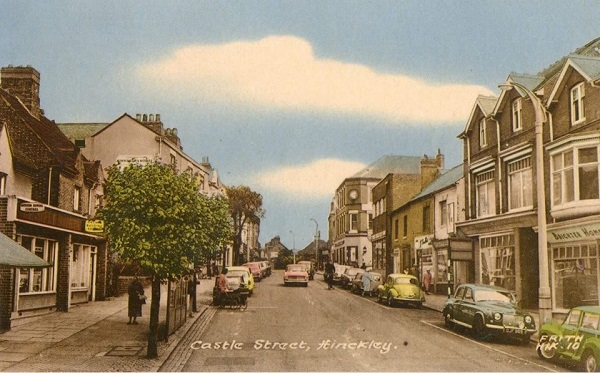 Upper Castle Street looking towards Hill Street, about 1960