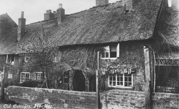 Rear view of Church Walk cottages, 1920s