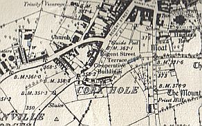 1889 Ordnance Survey Map showing Cork Hole