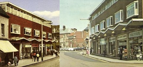 left: Edwards Centre, mid-1960's. right: After extension, about 1970.