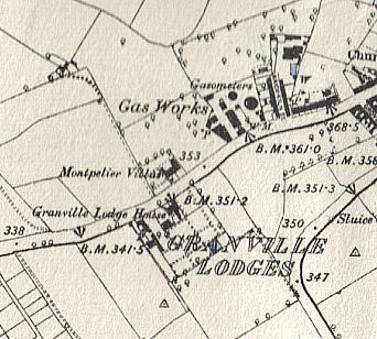 Granville Lodge House, Coventry Road, as shown on the 1889 Ordnance Survey