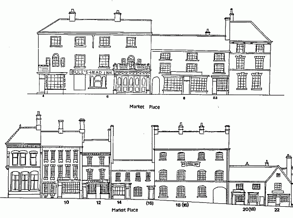Market Place facades, about 1880-1900 (courtesy David Knight)