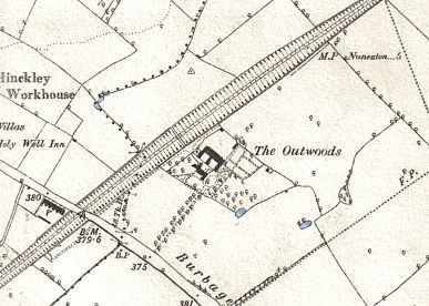 The Outwoods as shown on the 1889 Ordnance Survey