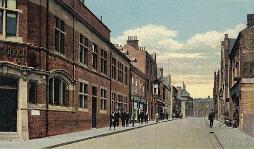 Hinckley Post Office and Station Road, about 1905