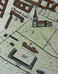 The Priory House from John Robinson's 1782 plan of the town