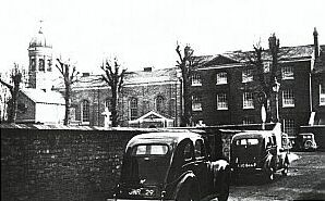 church and priory, a handsome late Georgian ensemble, in 1957