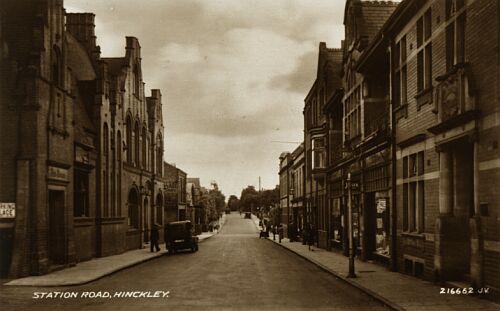 About 1930, with the library and council offices on the left and the Constitutional Club to the right
