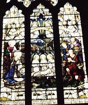 Pilgrim Memorial window in south aisle by Burlison and Grylls, 1921