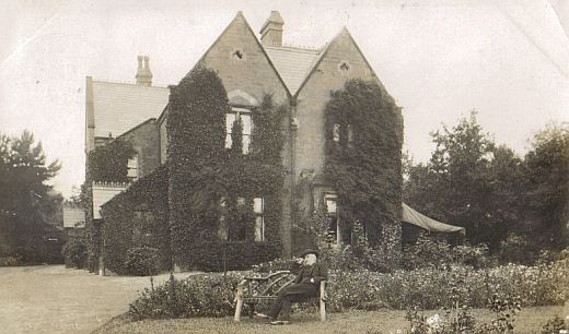 St. Mary's Vicarage, with vicar, about 1905