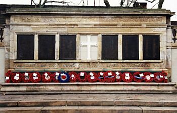 Hinckley War Memorial, designed by J. A. Gotch of Kettering