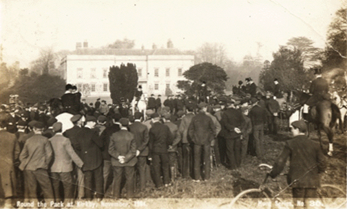 atherstone hunt meet at kirkby hall during november 1904