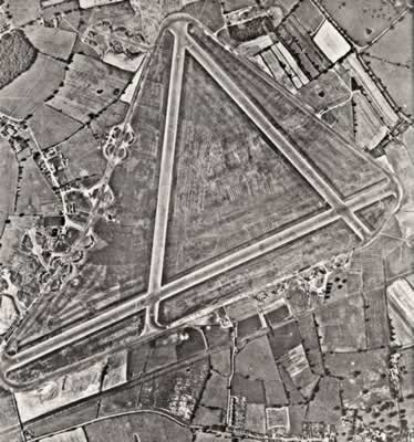 aerial view of raf lindley aerodrome on former lindley hall site in 1945